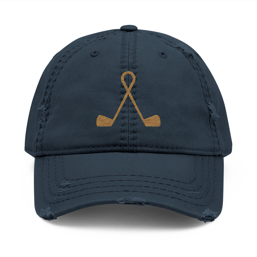 Twisted Irons Distressed Golf Dad Hat - For Golf Lovers