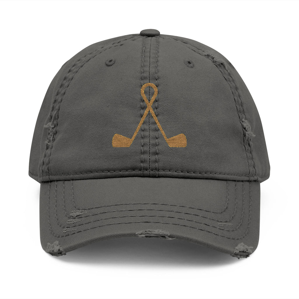 Twisted Irons Distressed Golf Dad Hat - For Golf Lovers