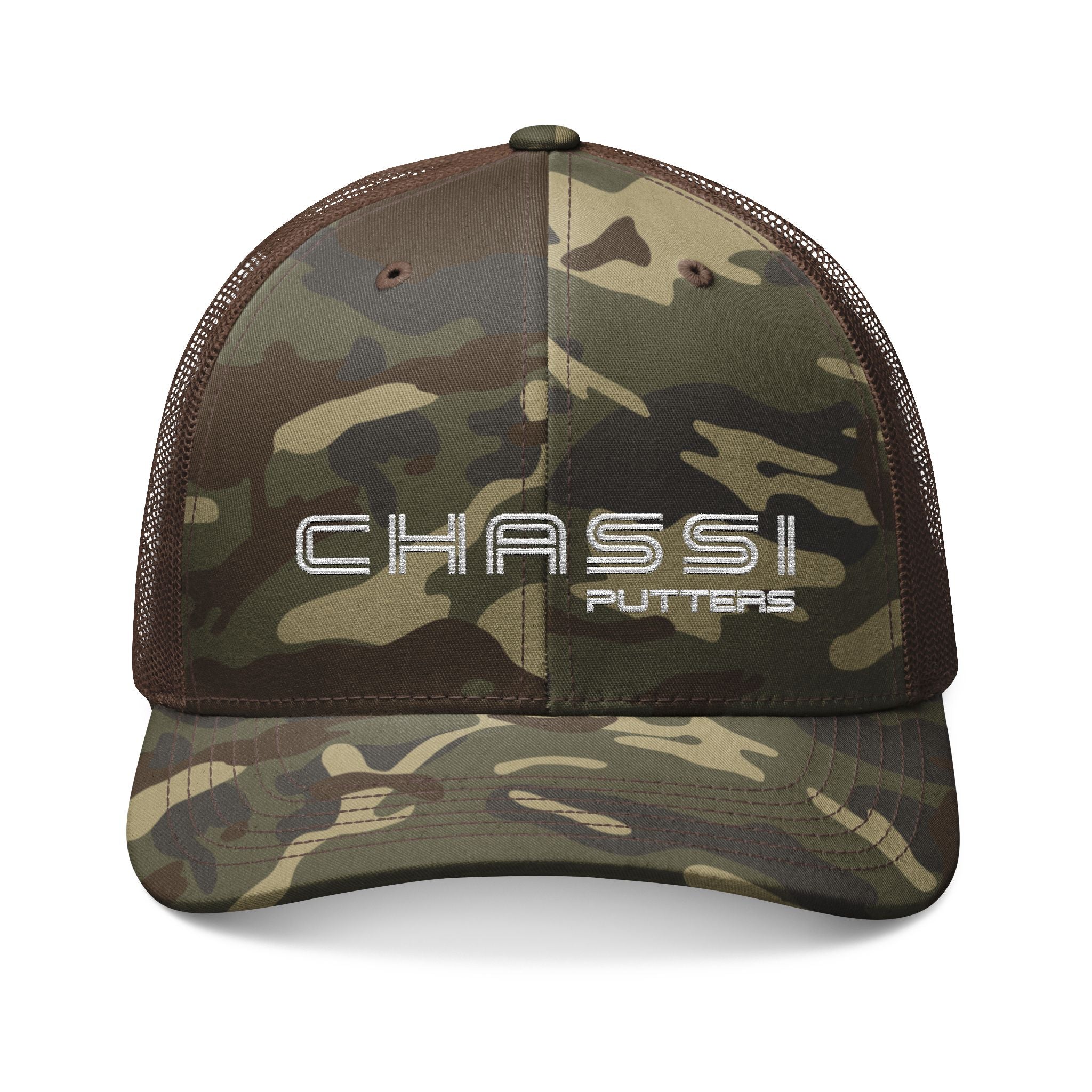 Camouflage Embroidered Trucker Hat for Outdoor Enthusiasts