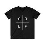 G|O|L|F - Squared: Men's Fitted V-Neck Short Sleeve Tee