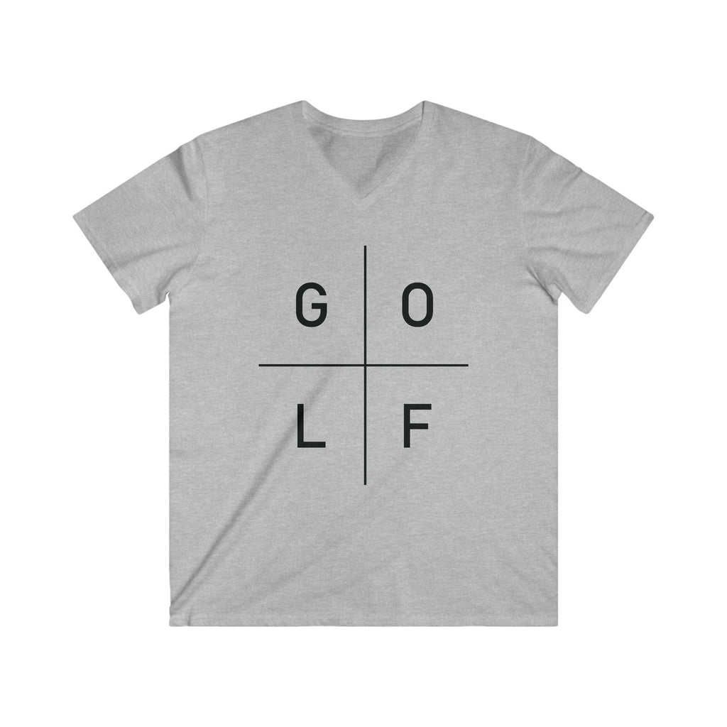 G|O|L|F - Squared: Men's Fitted V-Neck Short Sleeve Tee