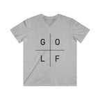 G|O|L|F - Squared: Men's Fitted V-Neck Short Sleeve Tee