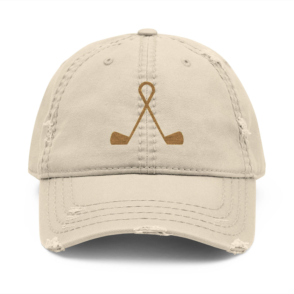 Twisted Irons Distressed Golf Dad Hat - For Golf Lovers