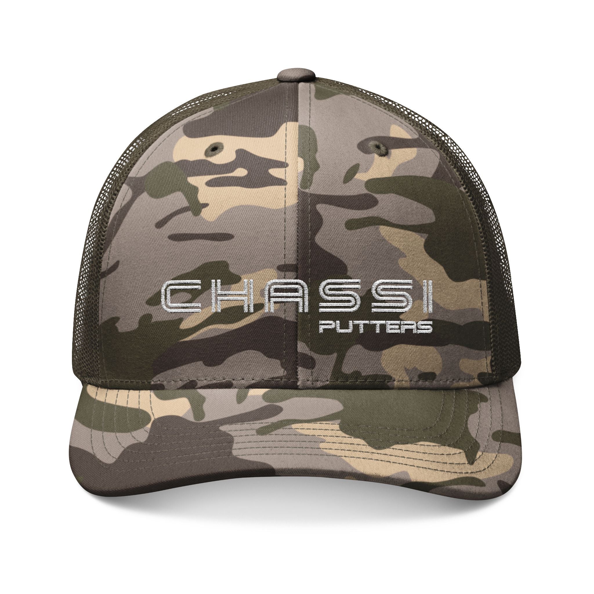 Camouflage Embroidered Trucker Hat for Outdoor Enthusiasts